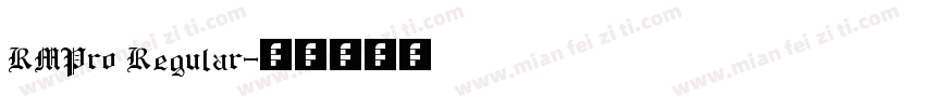 RMPro Regular字体转换